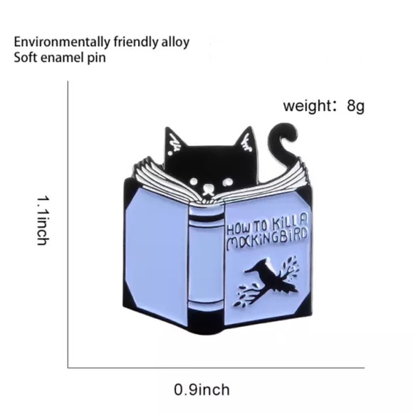 Cat reads “How to Kill a Mockingbird” - Picture 8 of 8